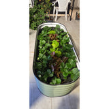 Galvanized metal planting tub – 150 × 60 × 43 cm