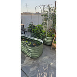 Galvanized metal planting tub – 150 × 60 × 43 cm